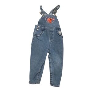 Vintage Sesame Street Denim Overalls with Elmo Embroidery